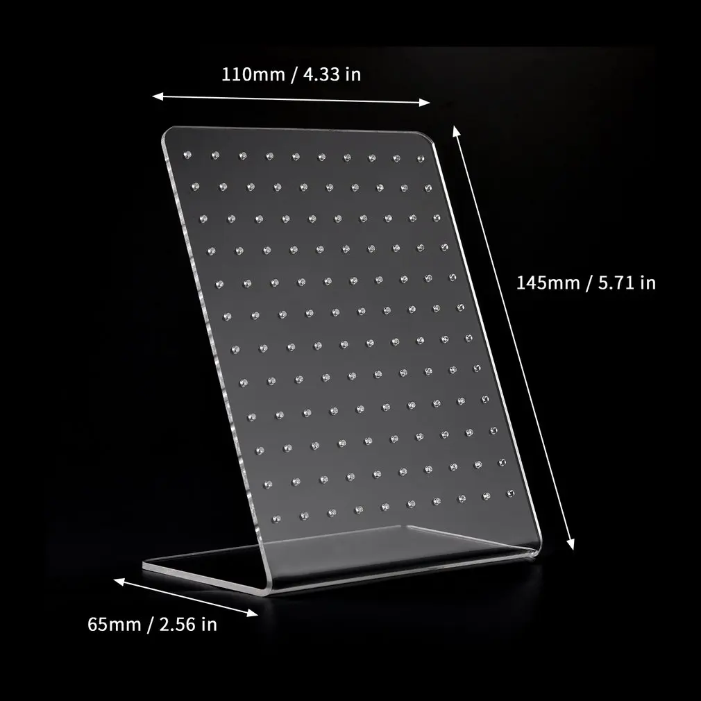 3 шт./упак. 120 отверстия серьги Дисплей ясно оргстекло подставки держатель Витрина-стеллаж ухо шпильки органайзер для украшений Показать чехол