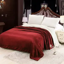 Двухслойное шерпа одеяло пледы Уютные теплые одеяла спальные одеяла для зимы постельные принадлежности King size