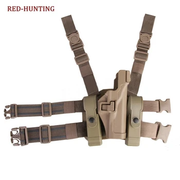 

Right Hand Leg Drop Pouch Airsoft Paintball GLOCK 17 19 22 23 31 32 Pistol Thigh Holster Magazine Pouches