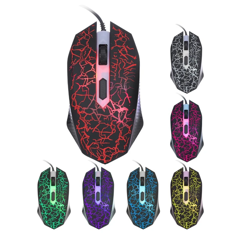 

New 7 Colors LED Backlight Optical 1600DPI USB Wired Mouse Gamer Mice Laptop PC Computer Office Mause Gaming Mouse for Pro Gamer