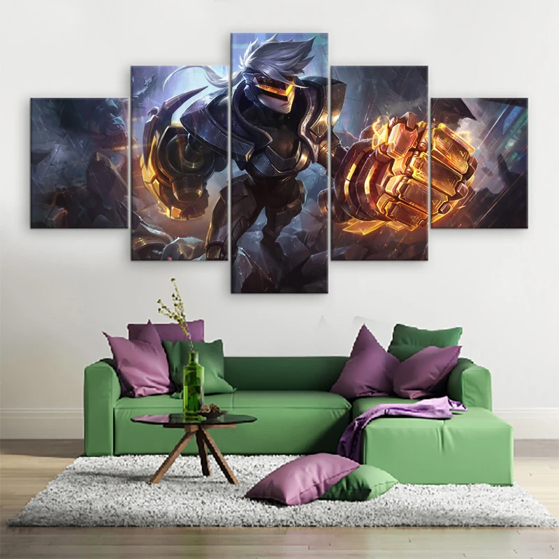 Wall-Art-Pictures-Painting-5-Pieces-Canvas-Printed-League-of-Legends-Vi-Game-Poster-Artwork-Home (1)
