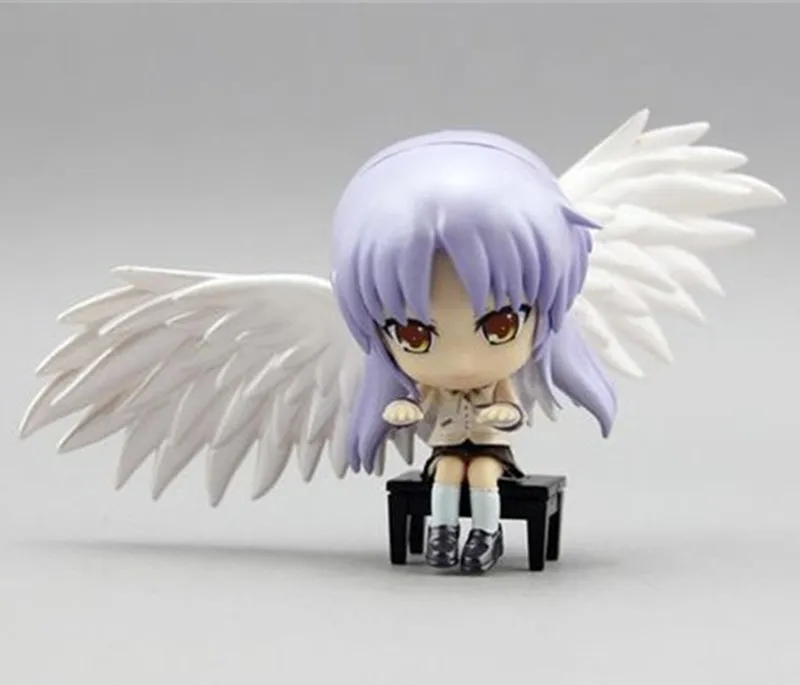 Аниме Angelbeats Figura 6,5 см Angel Beats Tenshi Kanade играть на пианино Фигурки игрушки коллекция кукол