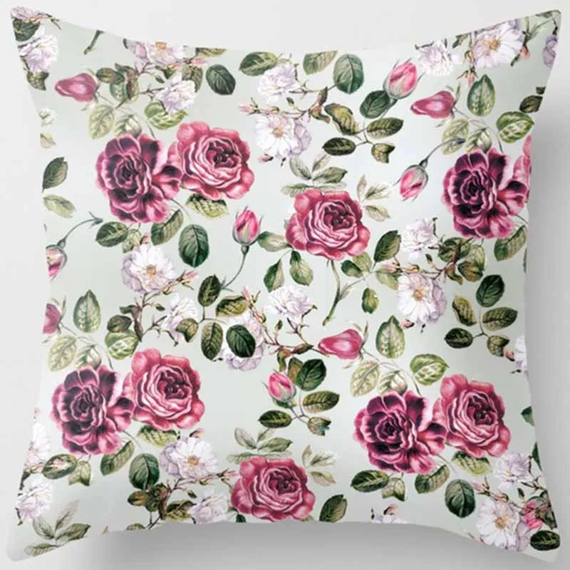 Tropical plants pineapple thick pillow case flower double sides pattern pillow cover mandala beauty square pillow case 45*45 - Цвет: 6