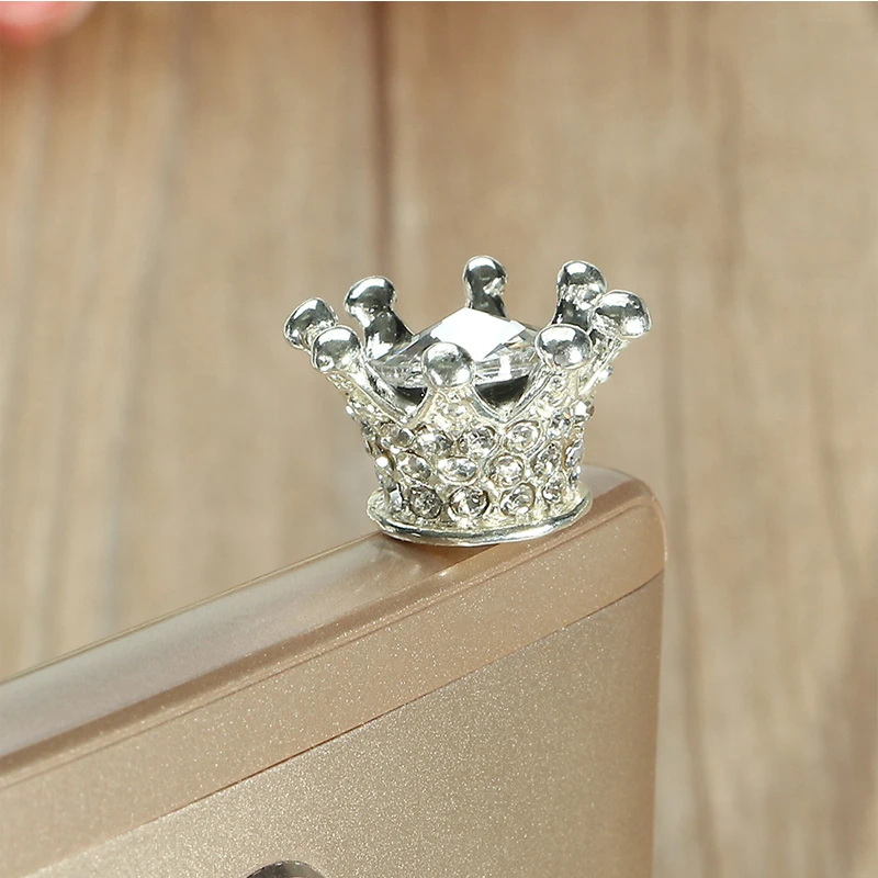 

Universal 3.5mm Rhinestone Crown Dirtproof Plug Phone Decoration for All Smartphone Decoration Dirtproof Plug