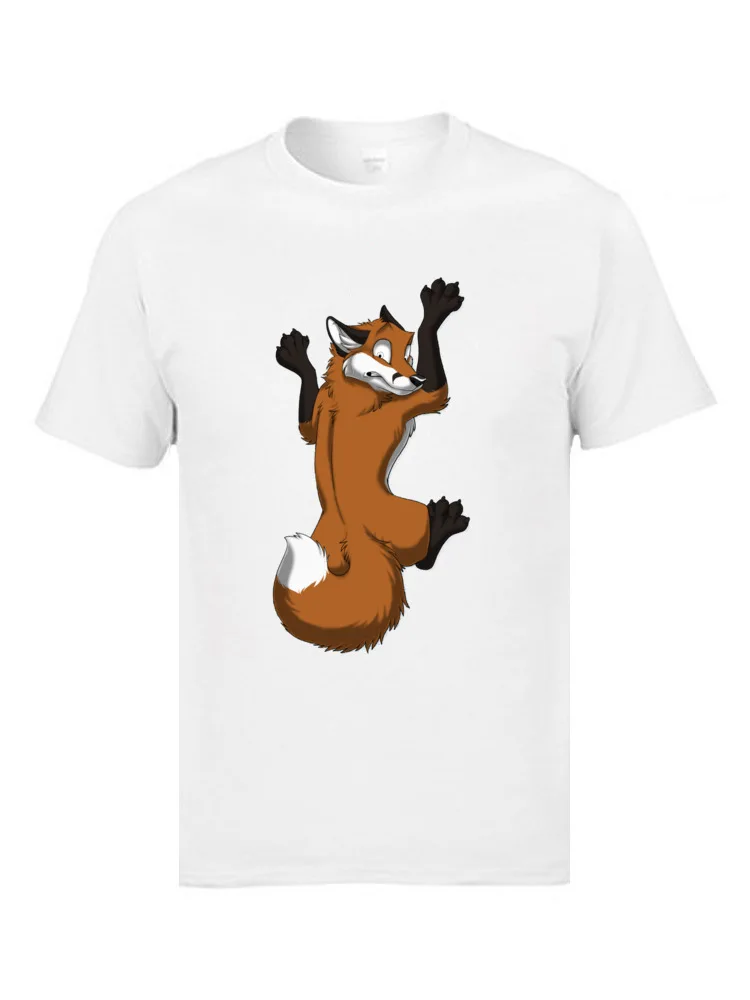 Summer Clinging Red Fox 10249 T Shirt for Men Prevailing Summer Crew Neck Pure Cotton Short Sleeve T Shirt Normal T Shirt Clinging Red Fox  10249 white