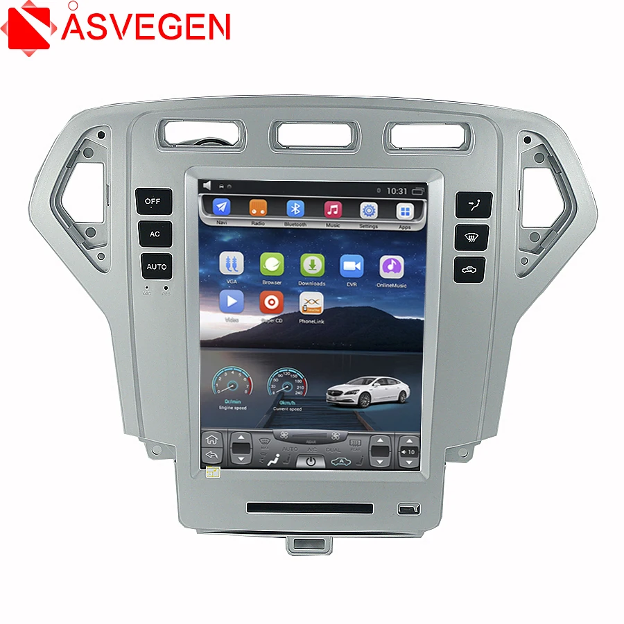 Asvegen 10 4 ''Android 6 0 четырехъядерный автомобильный радиоприемник для Ford Mondeo 2007 2010