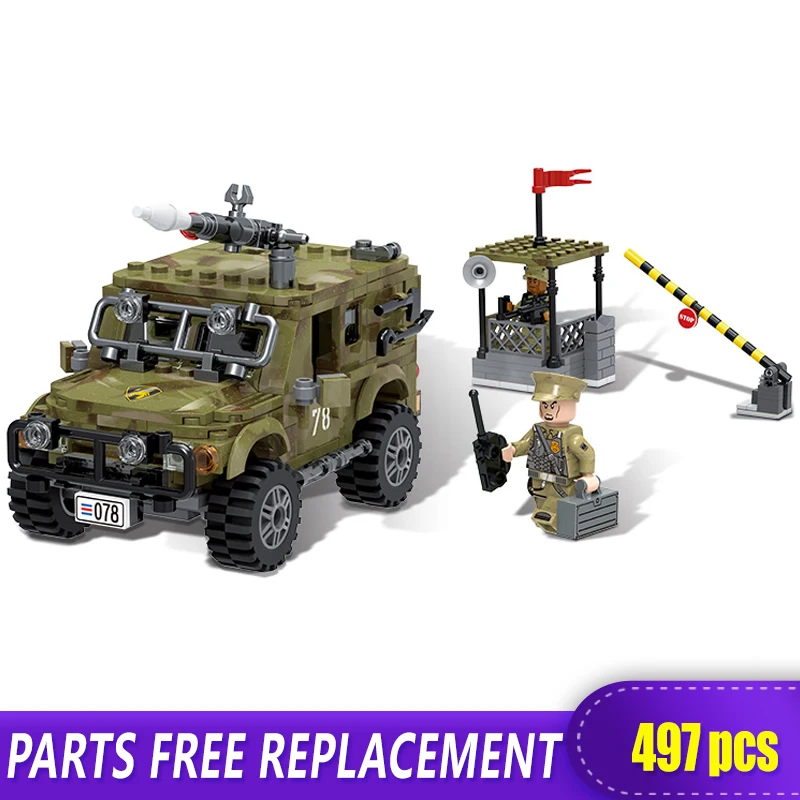 

XINGBAO 06012 Genuine 497Pcs Military Series The Ryan Car Set Building Blocks Bricks Toys Educational Funny Christmas Boy Gifts
