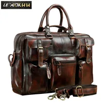 Оригинальная кожаная мужская модная сумка, деловой портфель Commercia Docu, мужской чехол для ноутбука, дизайнерский мужской портфель Attache, сумка 3061-bu