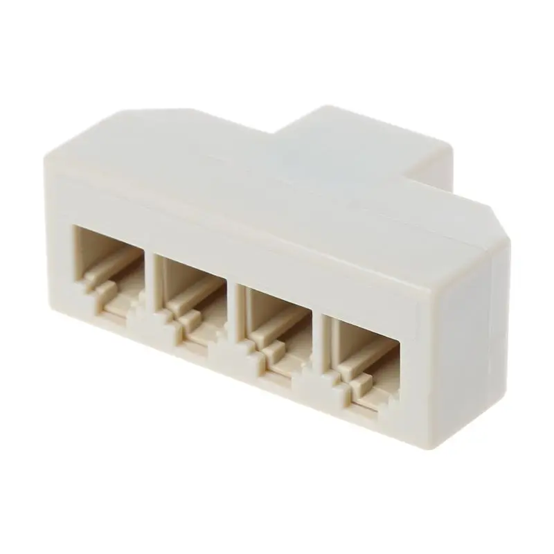 

1PC RJ11 Splitter 4 Way Adapter 1 M to 4 F RJ-11 6P4C Phone Jack Splitter