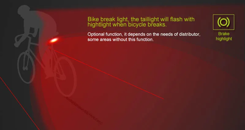 Беспроводной велосипед Свет Тормозная версия вспышка велосипед поворотный свет безопасности задний поворот Аксессуары для велосипеда