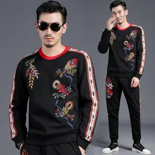 Мужской спортивный костюм с вышивкой, осенний спортивный костюм для фитнеса, бегунов, спортивная одежда для мужчин, s толстовка, штаны, 5xl 6xl Survete, Мужская футболка