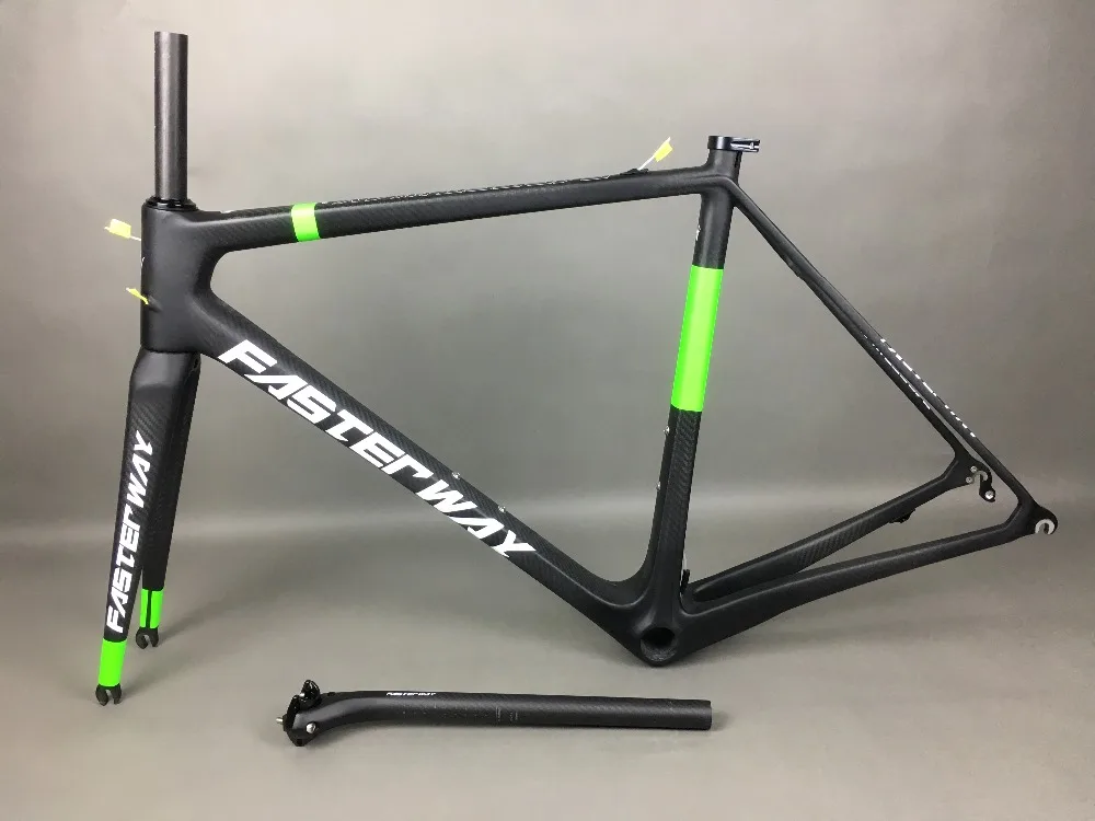 Top classic design FASTERWAY PRO full black with no logo carbon road bike frameset:carbon Frame+Seatpost+Fork+Clamp+Headset,free ems 40