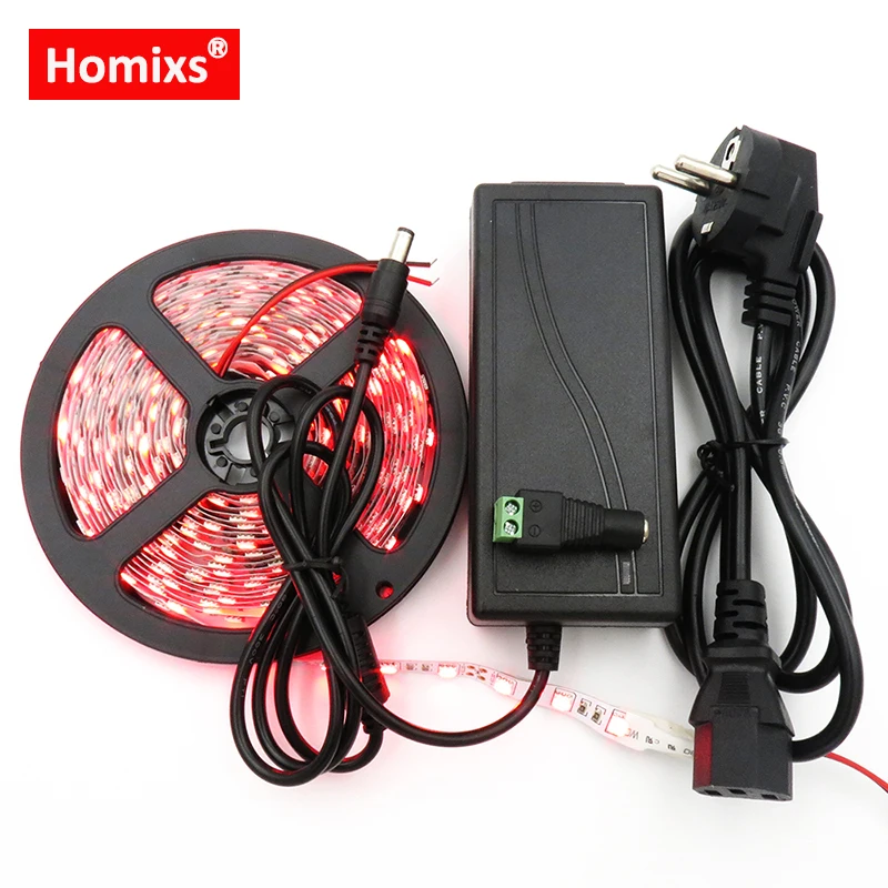 Homixs DC 12V Led Strip Set SMD 5050 Diode Tape With 12V