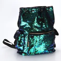 Двухцветные блестки для девочек школьная сумка Мягкий Рюкзак мешок рюкзак сумка дорожная рюкзаки для женщин и девочек горячая распродажа