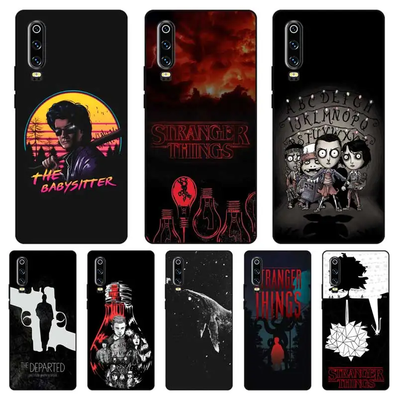 N421 странные вещи Fear Черный силиконовый чехол для Huawei P8 P9 P10 P20 P30 Lite Pro P Smart Plus 2017 2019 |