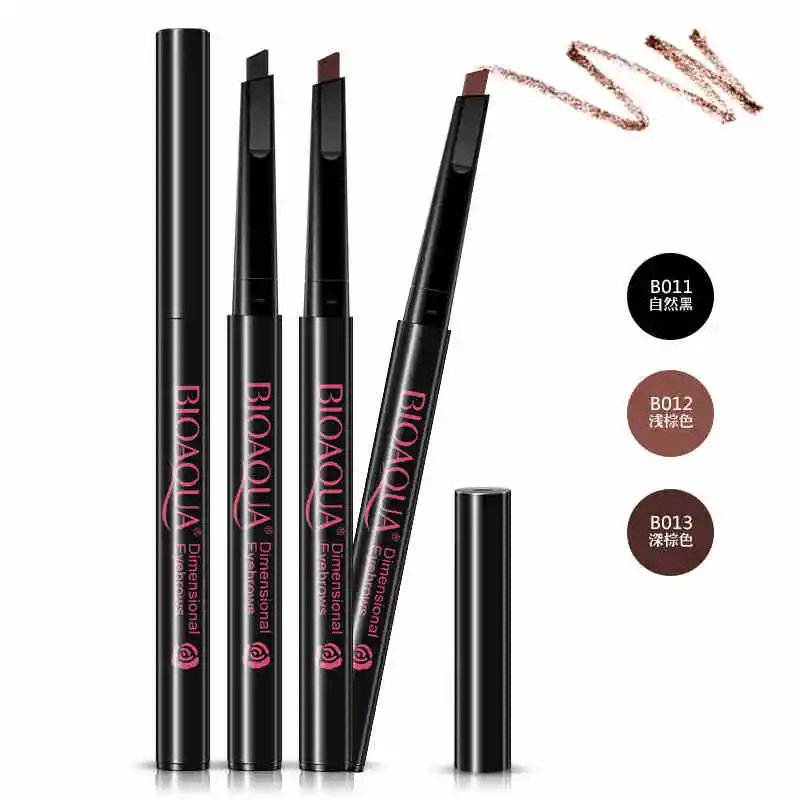 BIOAQUA 1Pcs New Automatic Eyebrow Enhancer 100% Sweat & Waterproof Eyebrow Pencil Pen 5 Colors Eye Brow Paint Brand Cosmetics BIOAQUA 1Pcs New Automatic Eyebrow Enhancer 100% Sweat & Waterproof Eyebrow Pencil Pen 5 Colors Eye Brow Paint Brand Cosmetics