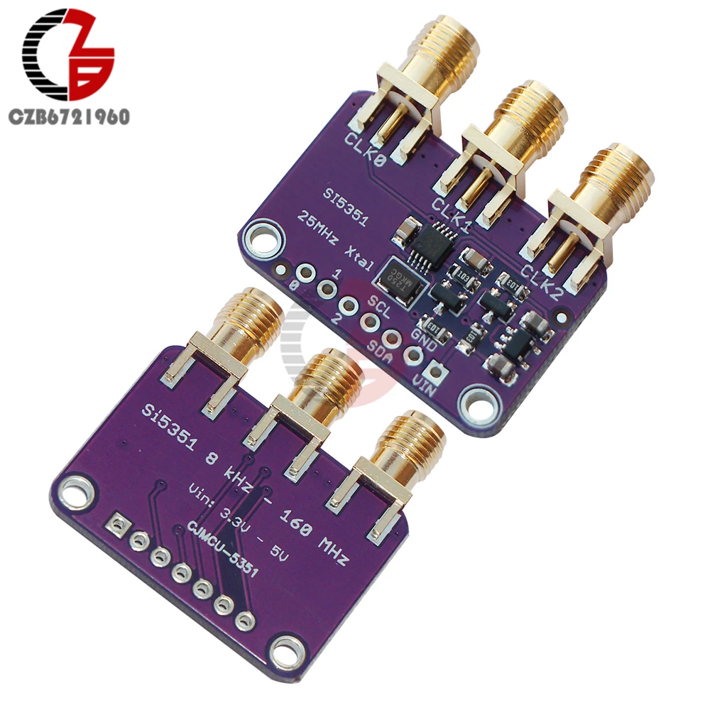 DC 3 в 5 В CJMCU-5351 Si5351A Si5351 igc часы генератор Breakout доска генератор сигналов ЧАСЫ pll делитель 8 кГц-160 МГц для Arduino