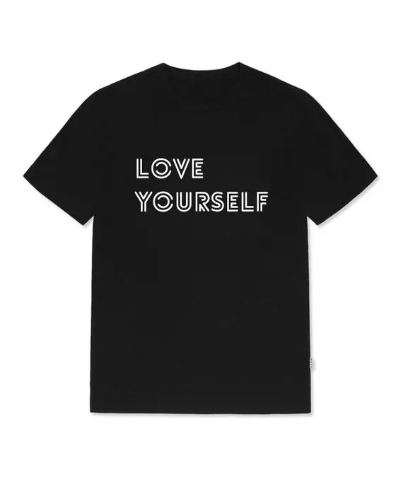 Футболка Sugarbaby с надписью Love Yourself модные повседневные топы коротким рукавом