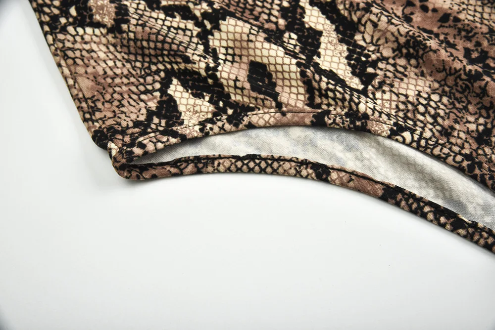 EIFER Леопардовый боди для женщин Сексуальная Bodycon Тощий средства ухода за кожей костюм Водолазка с длинным рукавом