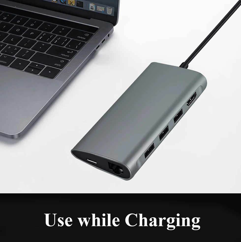 USB C Тип-C док-станция для ноутбука к USB 3,0*3 RJ45 SD TF PD адаптер для MacBook samsung Galaxy S9/S8/S8 + Тип C концентратор USB