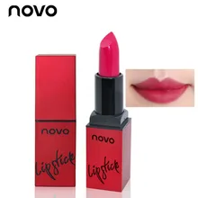 NOVO Velvet Smooth Lipstick Matte Red Lip Stick Velvet Long Lasting 24 Hours Lip Care Red Wine Colors for Sexy Lip Makeup