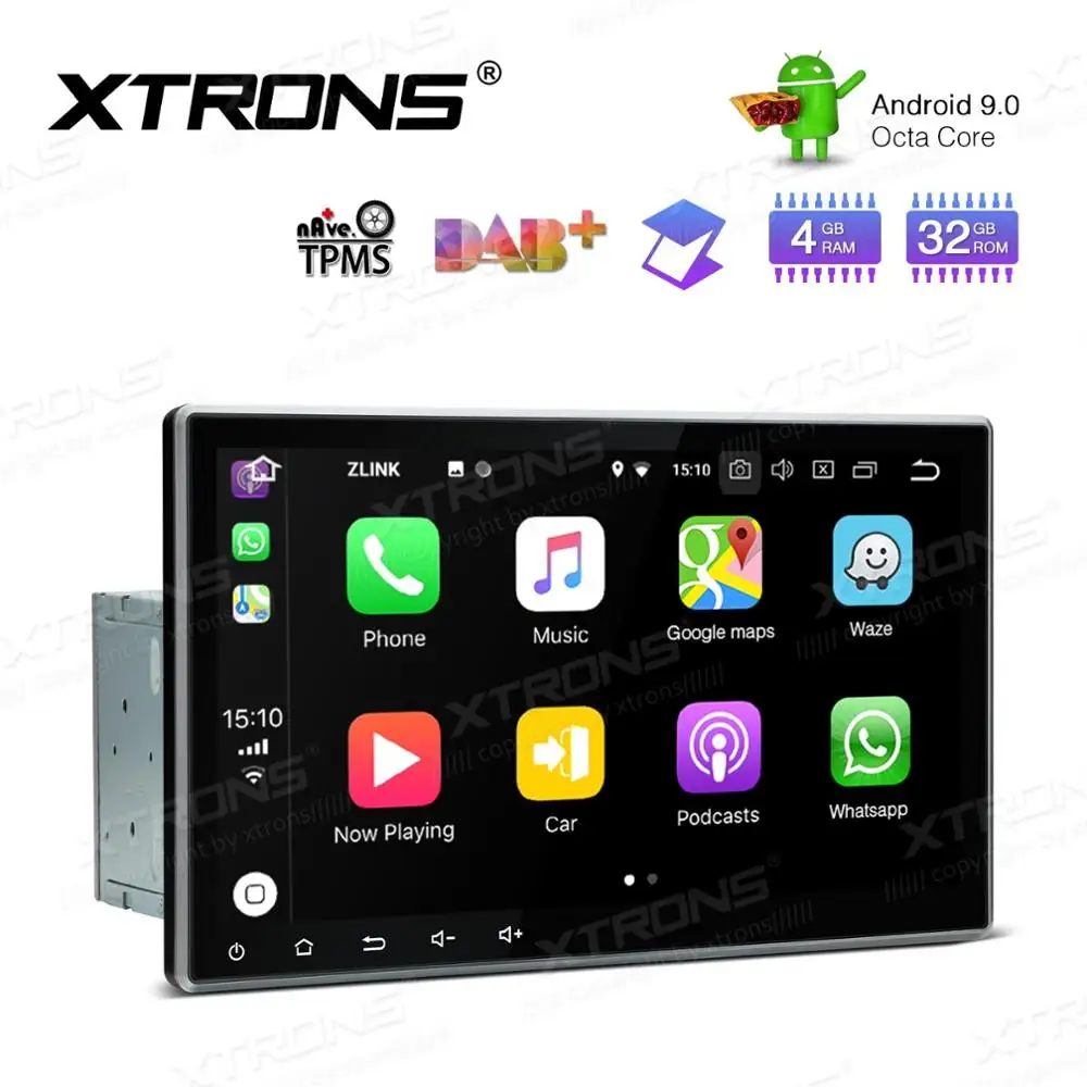 

10.1" Android 9.0 OS 2 Din Car DVD Multimedia Two Din Car Navigation GPS Double Din Autoradio with 5 Adjustable Viewing Angles