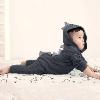 

CHAMSGEND 2019 Summer Infant Toddler Baby Girls Boys Dinosaur Hoodie Romper Zip Clothes Jumpsuit 19MAY9 P25