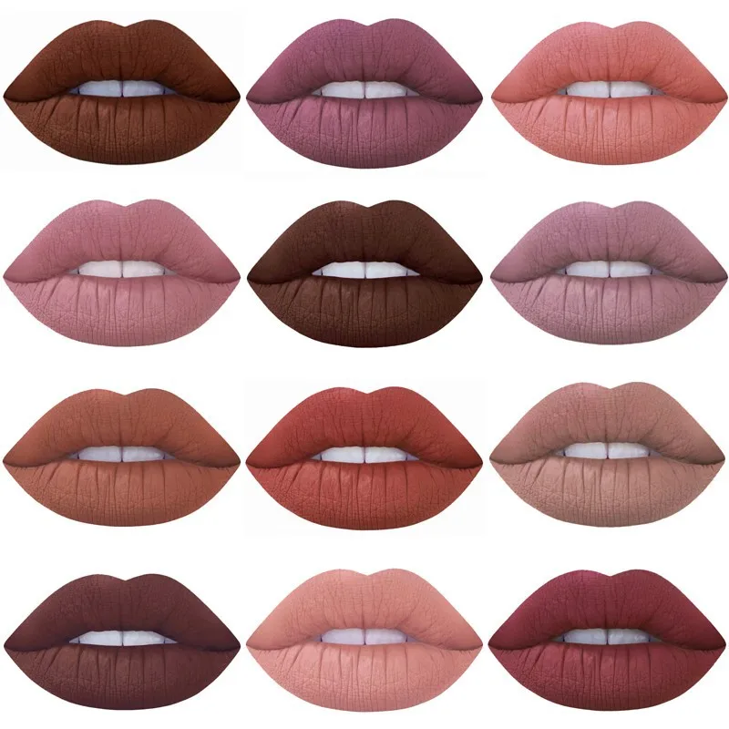 

12PCS/LOT Miss Rose Liquid Lipstick Hot Sexy Colors Lip Paint Matte Lipstick Waterproof Long Lasting Lip Gloss Lip Kit