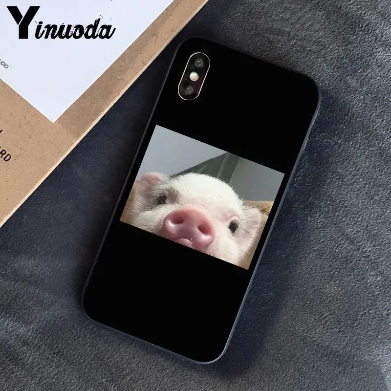 Yinuoda смешной мультфильм свинья Coque Оболочка Чехол для телефона для iPhone 8 7 6 6S 6Plus X XS MAX 5 5S SE XR 10 чехол s - Цвет: A10
