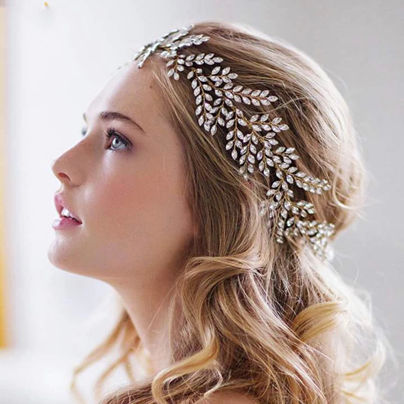 Rhinestone-Silver-Gold-Custom-Made-Handmade-Hairpieces-Hairband-Royal-Bridal-Wedding-Dressing-Crown-Accessory-Women-Jewelry