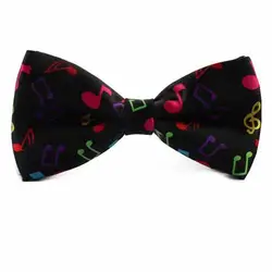 Ksfs стильный черный низ с красочными музыкальная нота Дизайн галстук-бабочка для Для мужчин