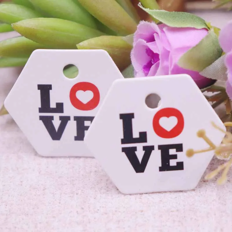 3x3,5 см 100 шт. DIY valentie TAG love day Полигональная Любовь Бабочка Милая подъемная карта модная маленькая подъемная карта гребешок высокая - Цвет: tag as pic