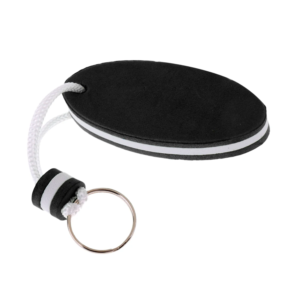 5pcs/set Mixed Color Oval Shaped EVA Foam Floating Key Ring Boat Keychain Water Sports Safety Buoyant Key Holder