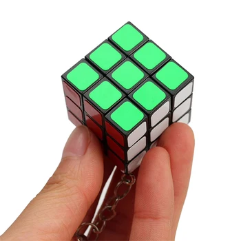 

3CM Mini 3x3x3 Magic Cubes Keychain Magic Cubes Pendant Twist Puzzle Antistress Toys for Children Gift Magic Cube