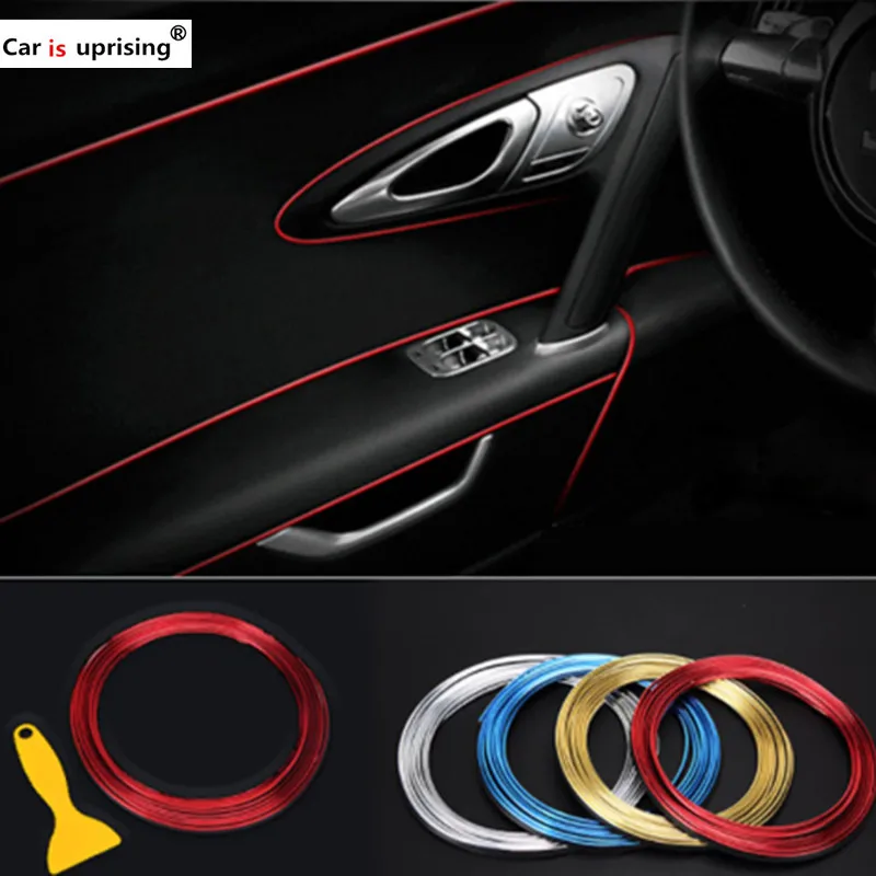 

5M Car Universal Decoration Strip Interior DIY Stickers for Geely Vision SC7 MK CK Cross Gleagle Englon Panda Car Accessories