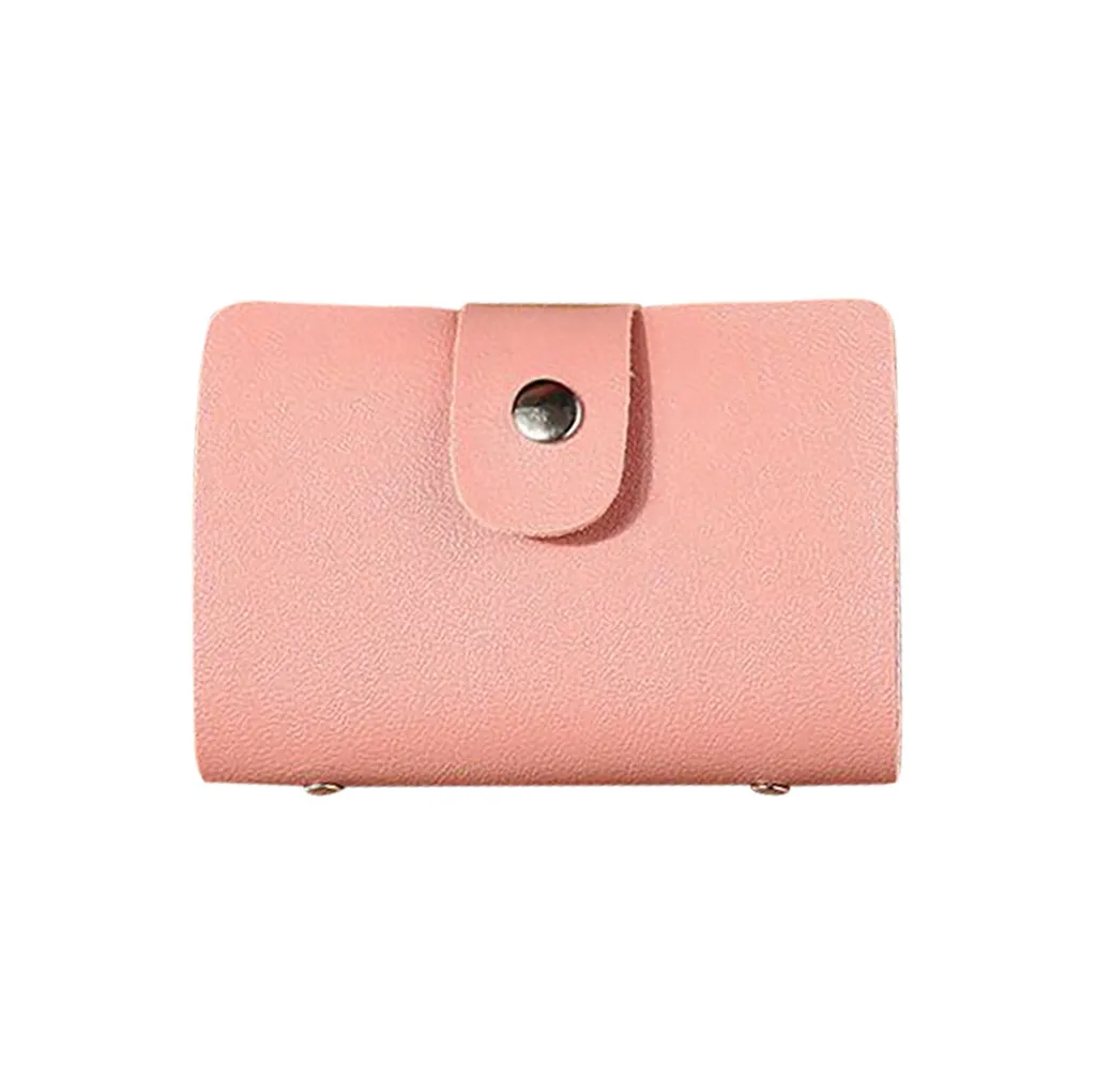 

Men Women Leather Credit Card Holder Case Card Wallet Business Card 24 Bit Male Female High Quality Clutch Money Bag Wallet #R5