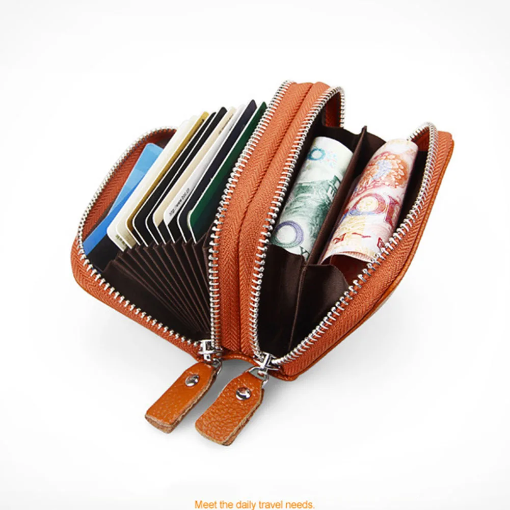 

New Arrival Women RFID Blocking Genuine Leather Wallet Excellent Credit Card Holder Purse