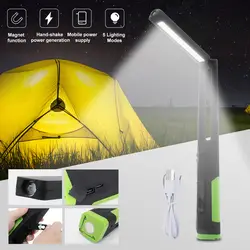 BORUIT 3 режима COB светодиодный походная лампа в палатку USB Перезаряжаемый фонарик факел Магнитный рабочий складной крюк огни Открытый Lanterna