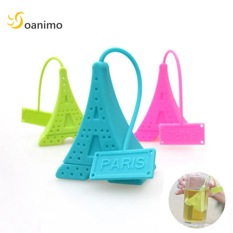 Soanimo 1pcs Tea Strainer Paris Tower Shape Silicone Loose Herbal Spice Infuser Filter Tools Accessories | Дом и сад