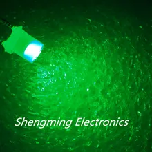 100 шт 3 мм плоский верх зеленый широкий угол излучающий светодиодный диодный рассеянный туман