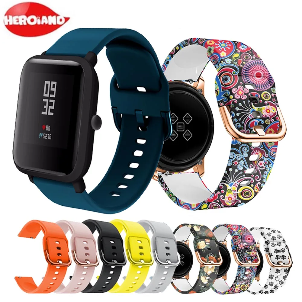Новый Силиконовый ремешок для Xiaomi Huami Amazfit Bip Lite ремень Samsung Galaxy Watch 42 мм/активные