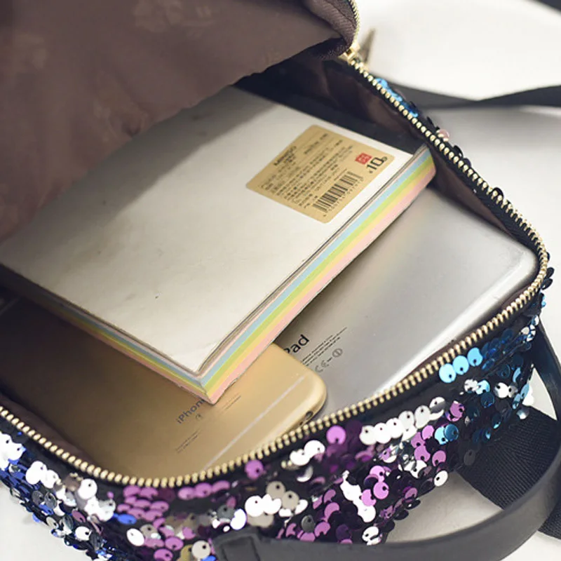 Women Sequined Backpack PU Leather Small Sequins Female Backpacks New Arrival Bling Designer Travel Girl Rucksack Mochila BP0198 (20)
