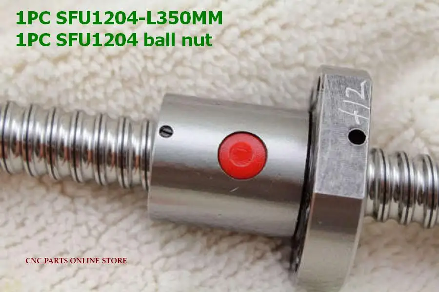 zero backlash ball screw 1204 L350mm+1pc ball nut for cnc partsfor cnc
