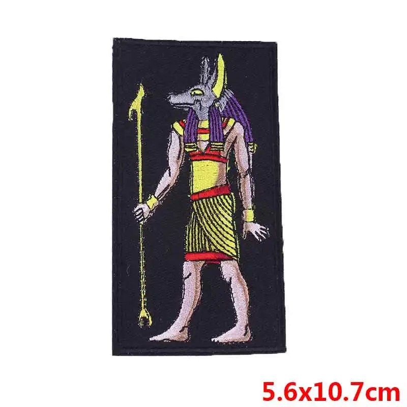 Prajna мультфильм египетский фараон Клеопатра шитье на вышивке патч изысканный Железный На Патчи для футболки рюкзак DIY Strickers D - Цвет: Антикварная медь