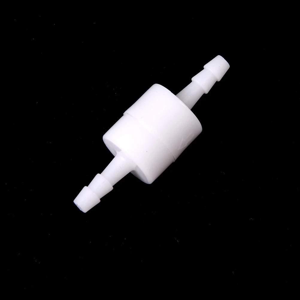 2PCS White 4mm Plastic One Way Inline Check Valve Fuel Gas Liquid Water One Way Check Valve