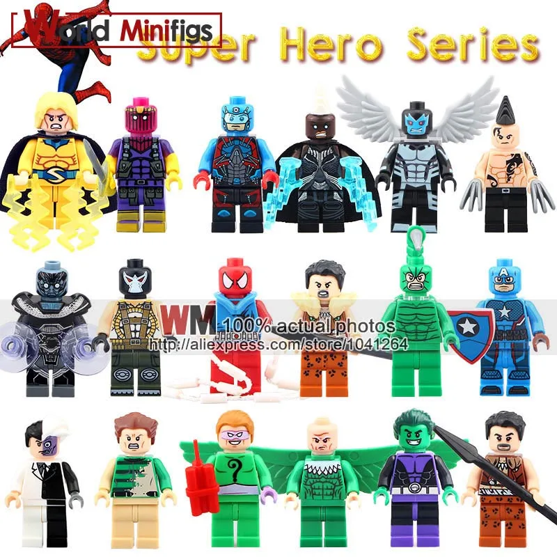 

1PC Big Promotion Atom Baron Zemo Sentry Archangel Kraven Daken Storm Captain America Assemble Action Building Blocks Kids G