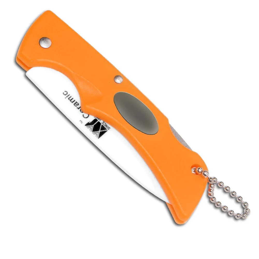 XYJ Brand Orange Kitchen Knife Ceramic Blade Pocket Folding Ceramic