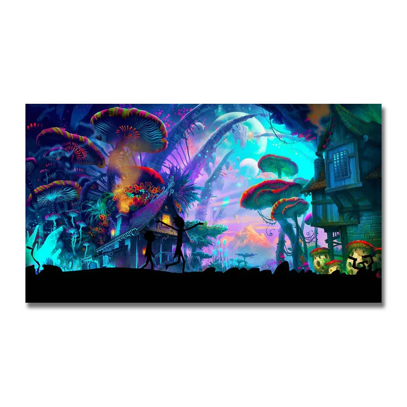 Art Silk Or Canvas Print Rick And Morty Season 3 Crazy Funny Tv