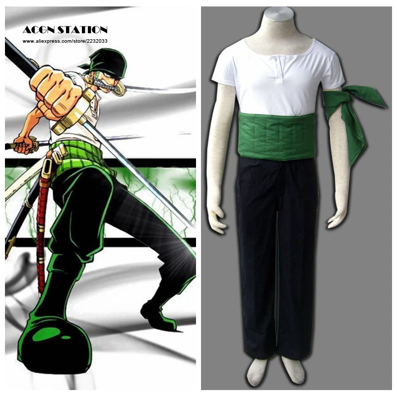 18 Free Shipping One Piece Anime Roronoa Zoro Adult Kid Halloween Cosplay Costume Customize For Plus Size Adults And Kids Cosplay Costume Halloween Cosplaykids Halloween Aliexpress