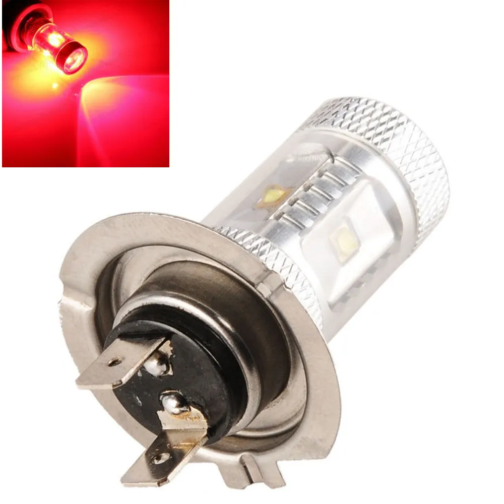 

1PC H7 30W Red 6 LED Fog Driving Light Headlight Bulbs High Power Lamp